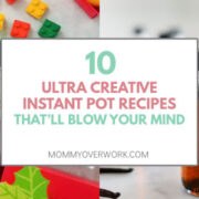 collage of unique, creative diy instant pot recipes including chapstick, crayons and extract.
