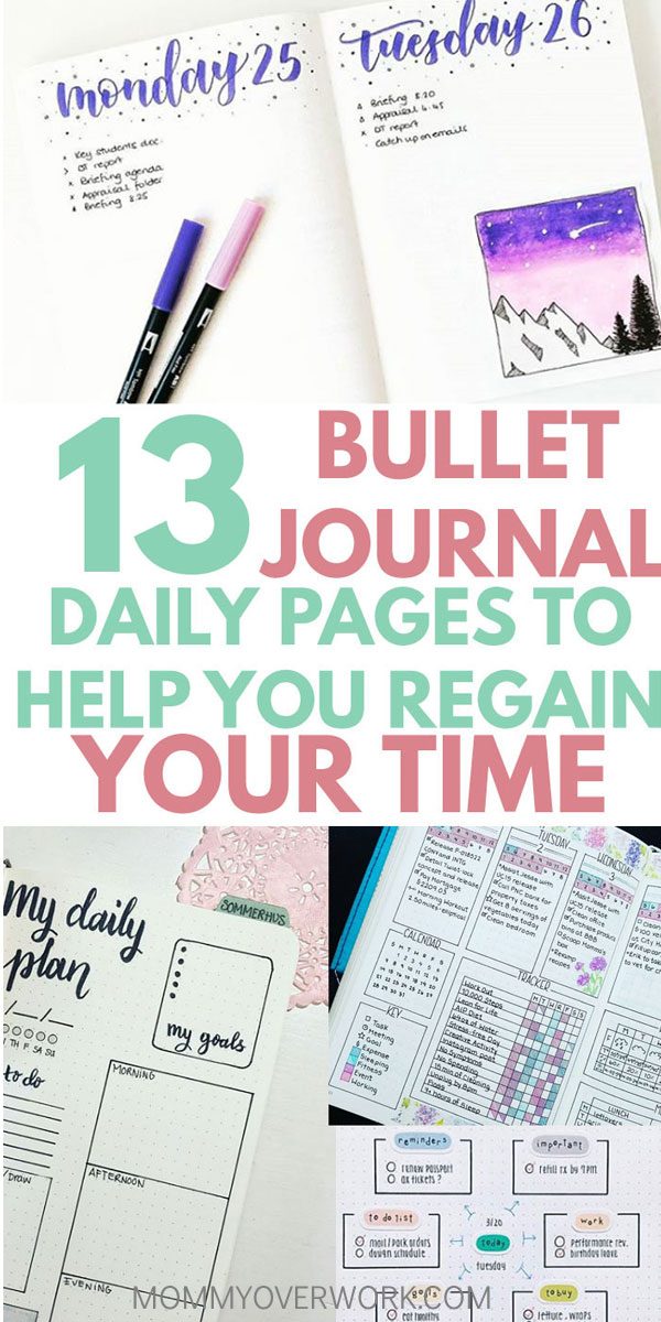 13 Bullet Journal Daily Logs to REGAIN YOUR HOURS