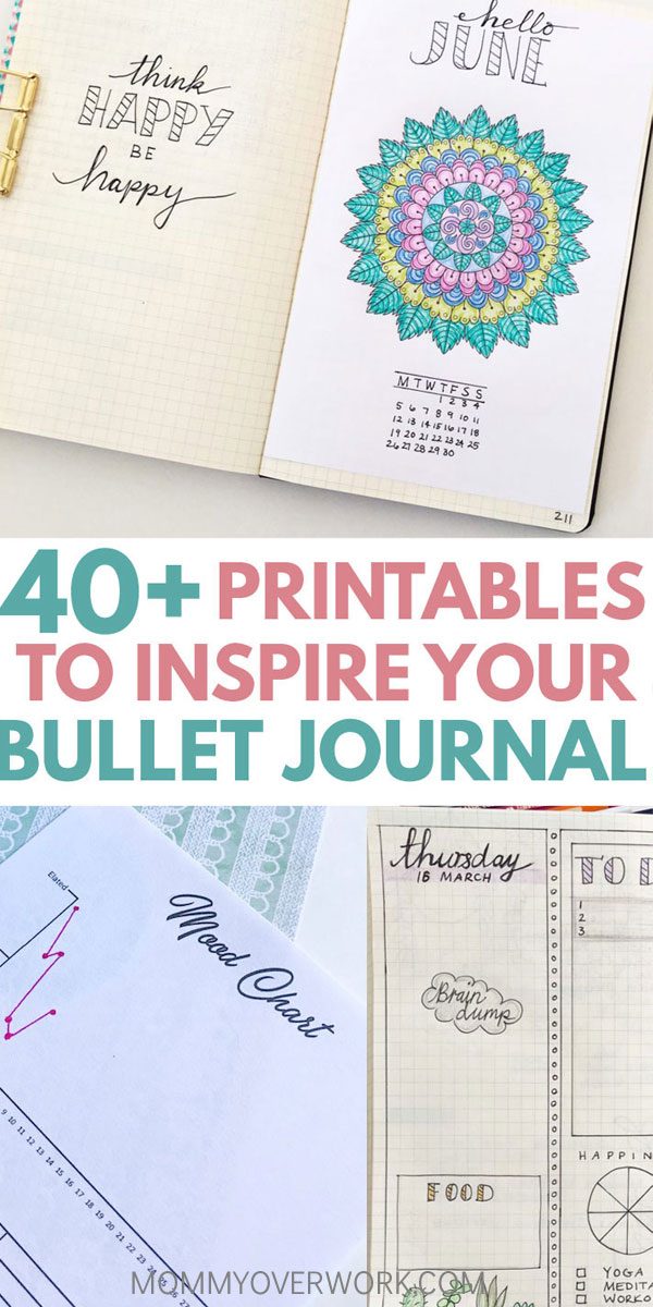 TOP 40+ FREE Bullet Journal Printables for SERIOUS BUJO FANS