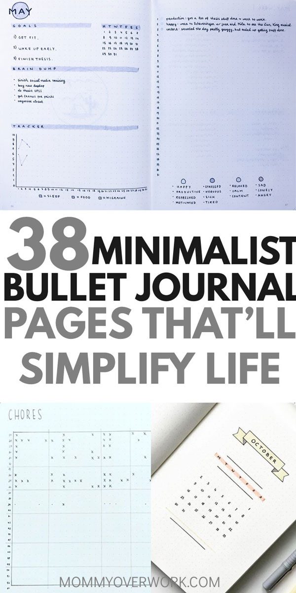38 BOLD & BEAUTIFUL Minimalist Bullet Journal Logs & Spreads