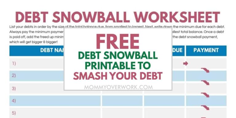 Debt Snowball Explained: Tips to Get Out of Debt Fast [Free Worksheet]