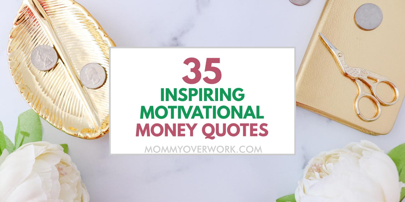 title image for inspirational and motivational quotes about money.