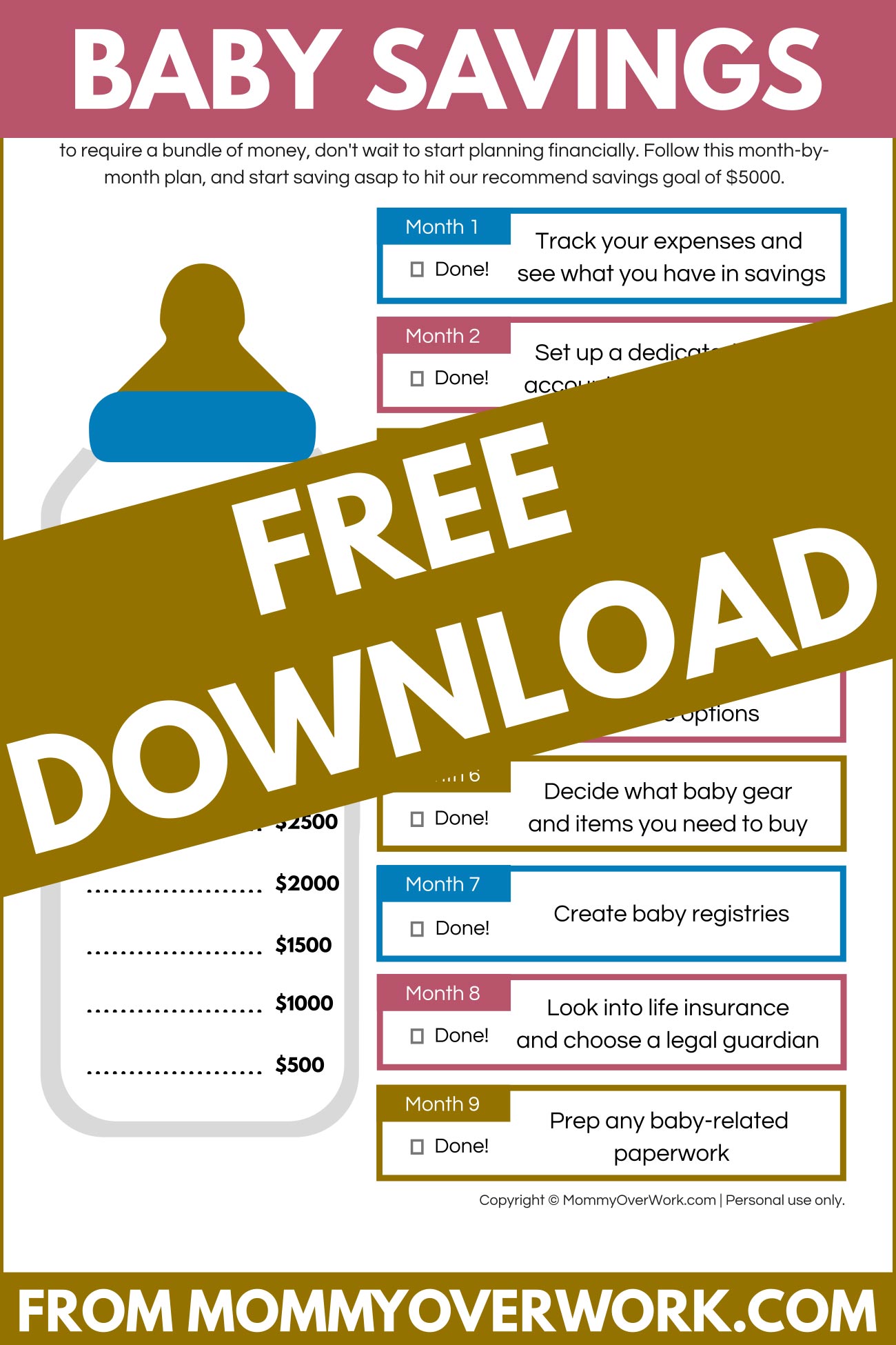 How To Plan For A Baby Financially [Free Printable!]